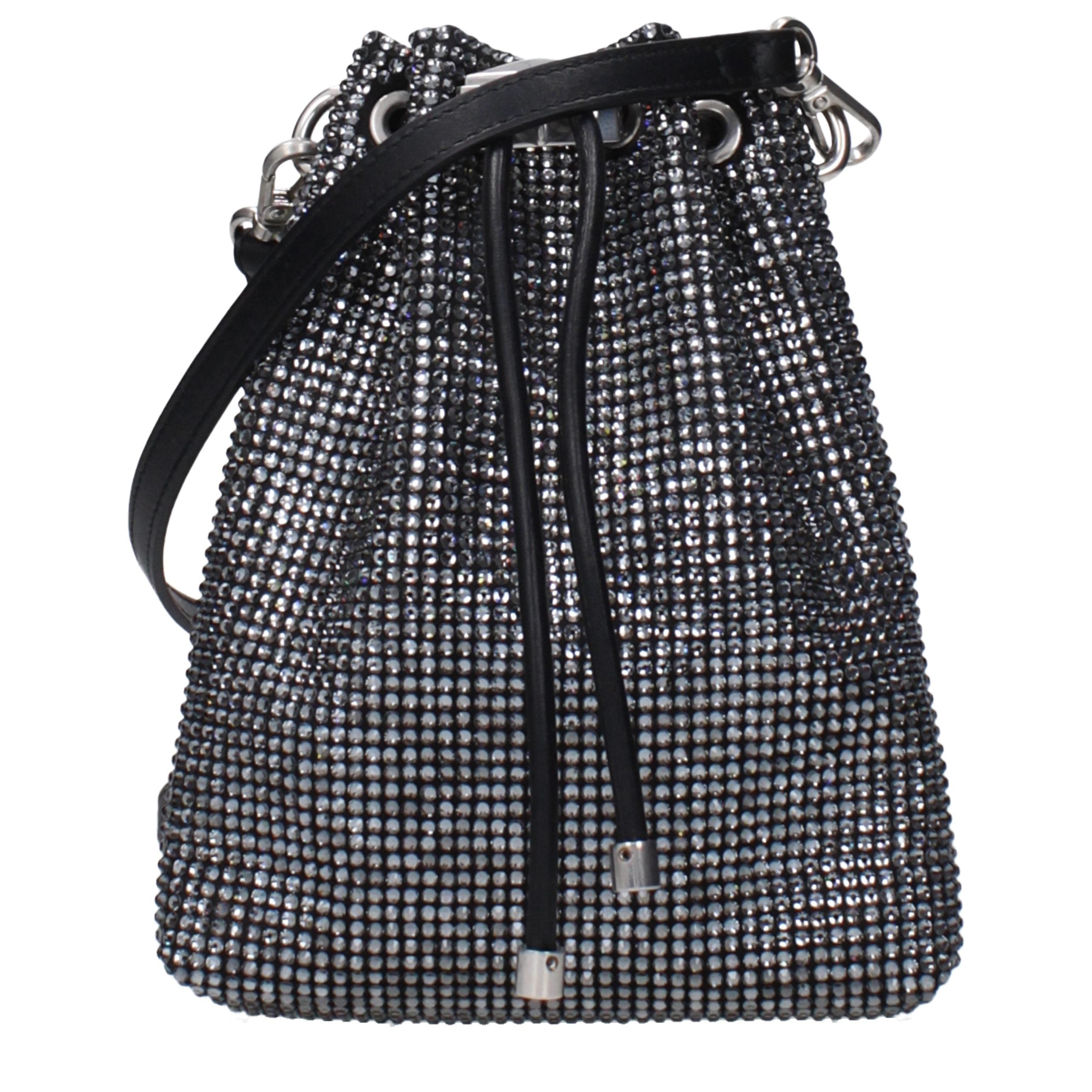 Jimmy Choo Black Satin Crossbody Bag